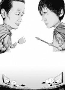 韩寒反击方舟子决意上法庭 爱妻称正在影印材