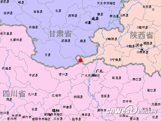 四川青川县与陕西宁强县交界发生3级地震