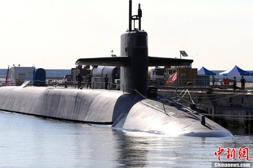 美国海军“俄亥俄”号核动力潜艇。