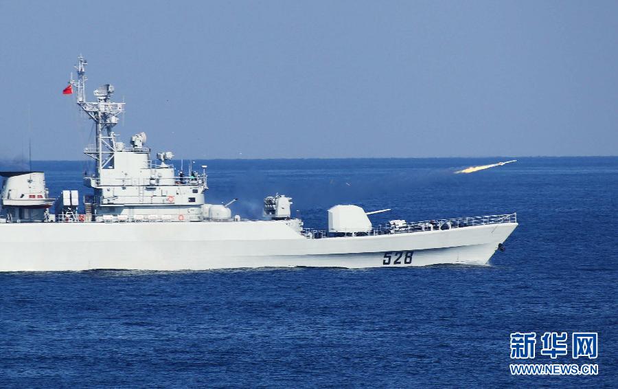 北海舰队黄海训练 新装备可抗多向导弹饱和攻击