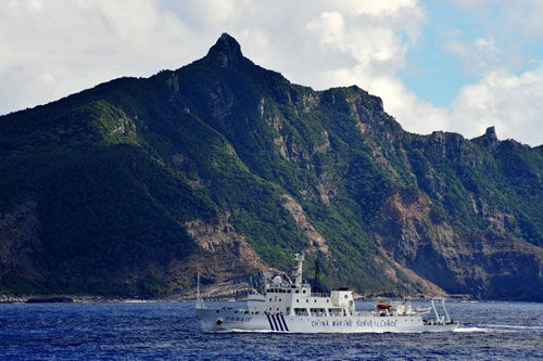 資料圖:中國海監船在釣魚島巡航